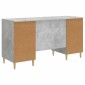 vidaXL Γραφείο Γκρι Σκυροδέματος 142,5 x 50 x 75 εκ.