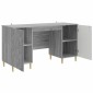 vidaXL Γραφείο Γκρι Sonoma 142,5 x 50 x 75 εκ. Επεξεργασμένο Ξύλο