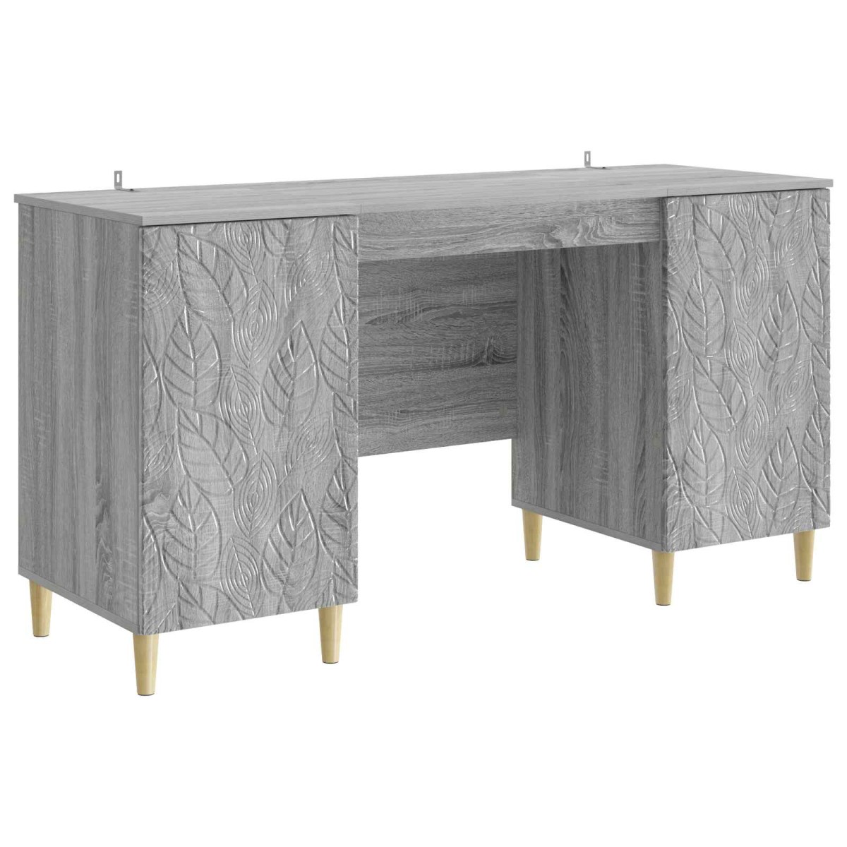 vidaXL Γραφείο Γκρι Sonoma 142,5 x 50 x 75 εκ. Επεξεργασμένο Ξύλο