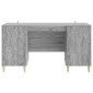 vidaXL Γραφείο Γκρι Sonoma 142,5 x 50 x 75 εκ. Επεξεργασμένο Ξύλο