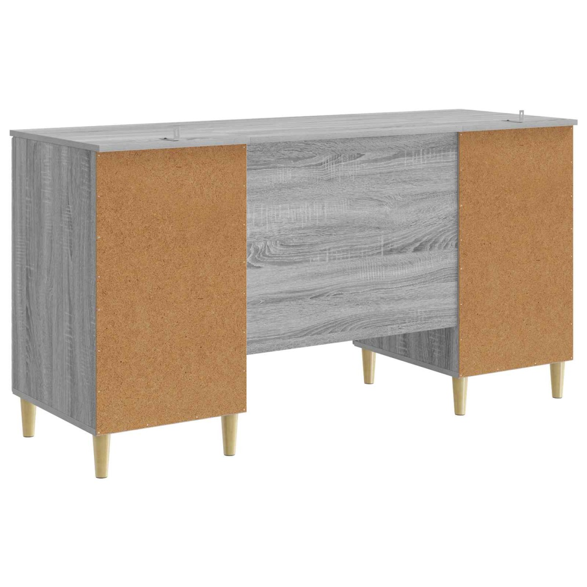 vidaXL Γραφείο Γκρι Sonoma 142,5 x 50 x 75 εκ. Επεξεργασμένο Ξύλο