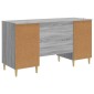 vidaXL Γραφείο Γκρι Sonoma 142,5 x 50 x 75 εκ. Επεξεργασμένο Ξύλο