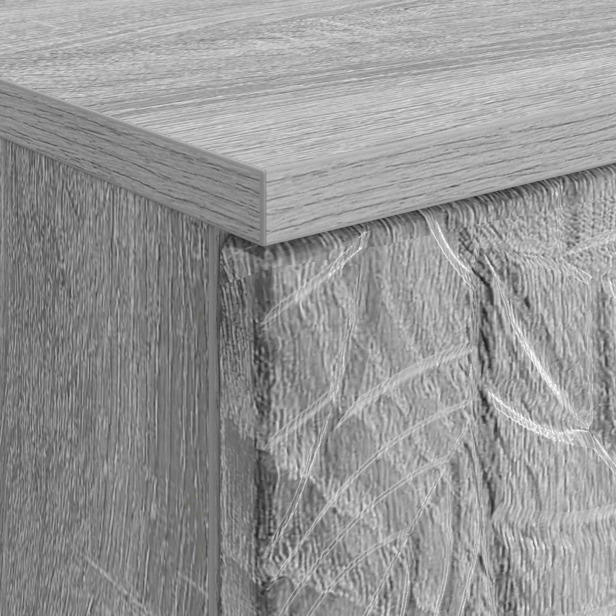 vidaXL Γραφείο Γκρι Sonoma 142,5 x 50 x 75 εκ. Επεξεργασμένο Ξύλο