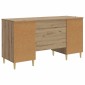 vidaXL Γραφείο Artisan Δρυς 142,5 x 50 x 75 εκ. Επεξεργασμένο Ξύλο