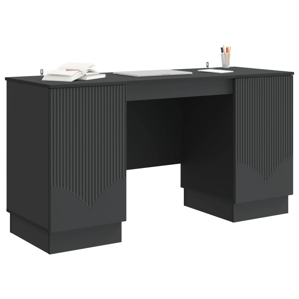 vidaXL Γραφείο Μαύρο 142,5 x 50 x 75 εκ. Επεξεργασμένο Ξύλο