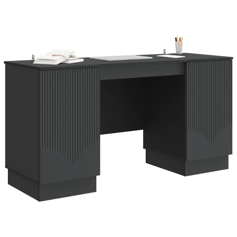 vidaXL Γραφείο Μαύρο 142,5 x 50 x 75 εκ. Επεξεργασμένο Ξύλο