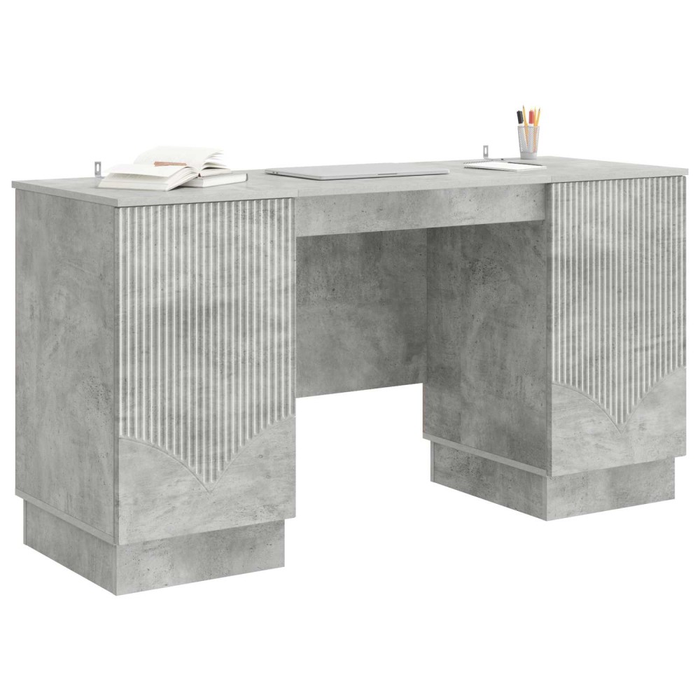 vidaXL Γραφείο Γκρι Σκυροδέματος 142,5 x 50 x 75 εκ.