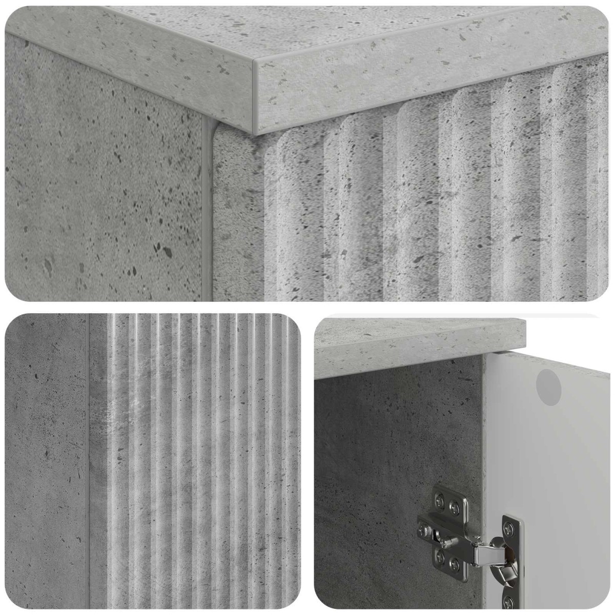 vidaXL Γραφείο Γκρι Σκυροδέματος 142,5 x 50 x 75 εκ.