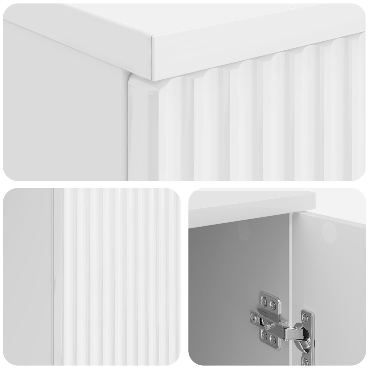vidaXL Γραφείο Γυαλιστερό Λευκό 142,5 x 50 x 75 εκ. Επεξεργασμένο Ξύλο