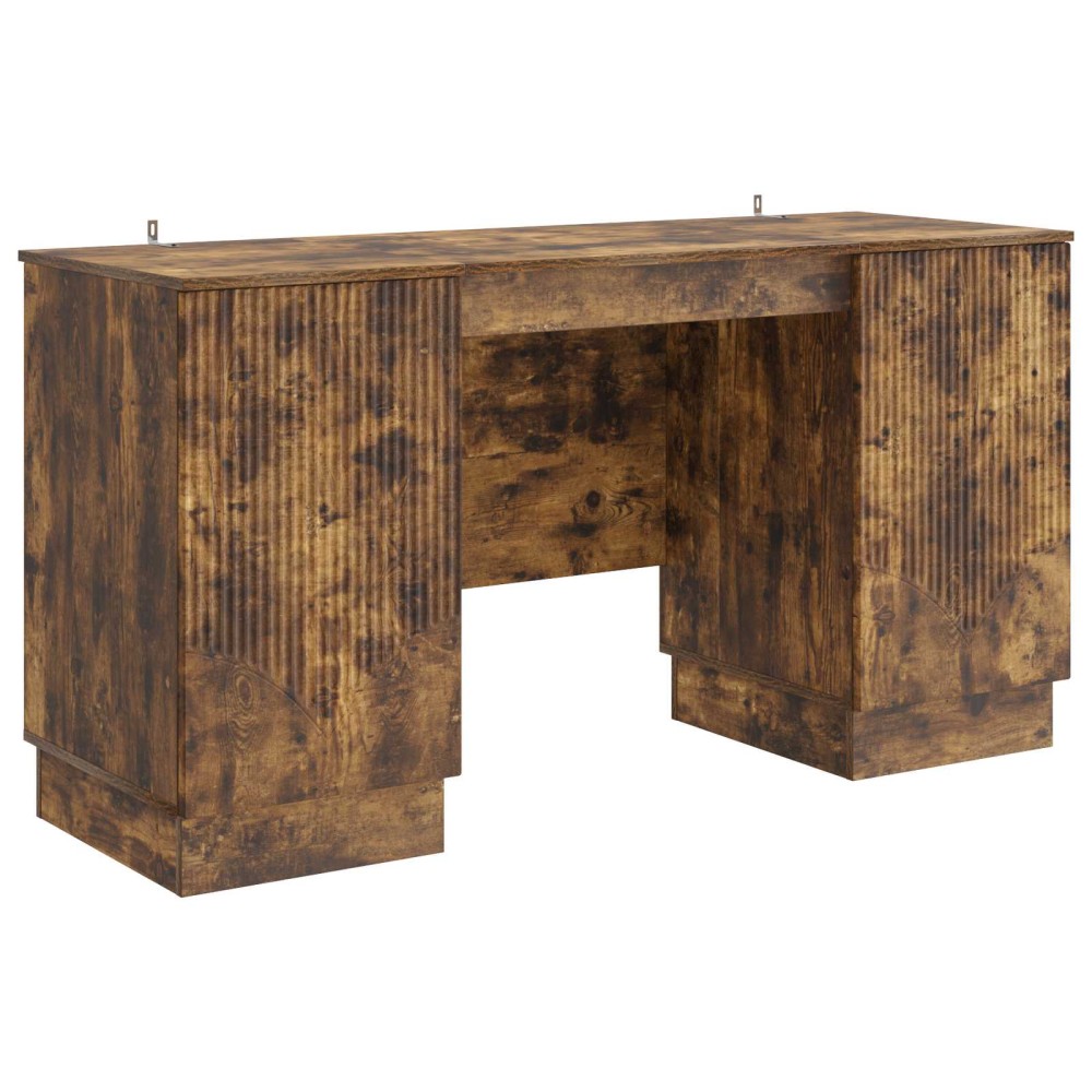 vidaXL Γραφείο Καπνισμένο Ξύλο Δρυός 142,5 x 50 x 75 εκ.