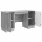 vidaXL Γραφείο Γκρι Sonoma 142,5 x 50 x 75 εκ. Επεξεργασμένο Ξύλο