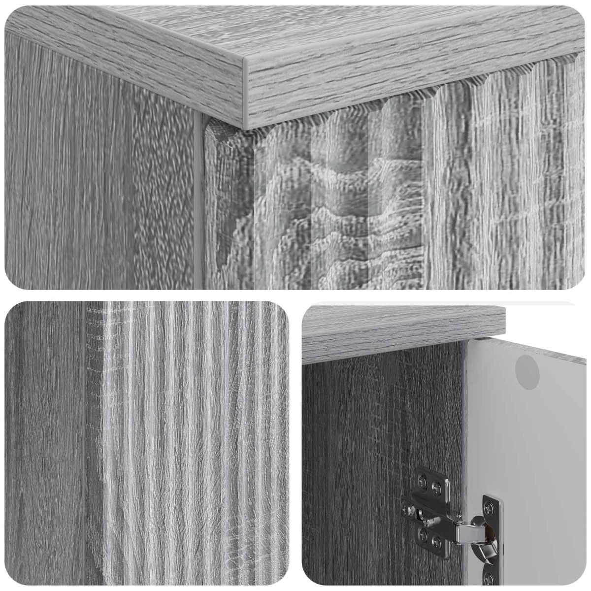 vidaXL Γραφείο Γκρι Sonoma 142,5 x 50 x 75 εκ. Επεξεργασμένο Ξύλο
