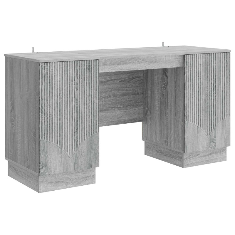 vidaXL Γραφείο Γκρι Sonoma 142,5 x 50 x 75 εκ. Επεξεργασμένο Ξύλο