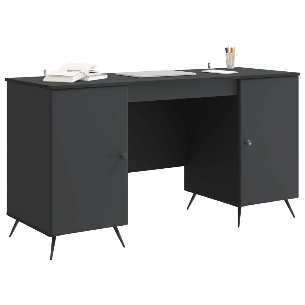 vidaXL Γραφείο Μαύρο 142,5 x 50 x 75 εκ. Επεξεργασμένο Ξύλο