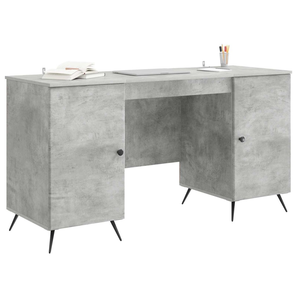 vidaXL Γραφείο Γκρι Σκυροδέματος 142,5 x 50 x 75 εκ.