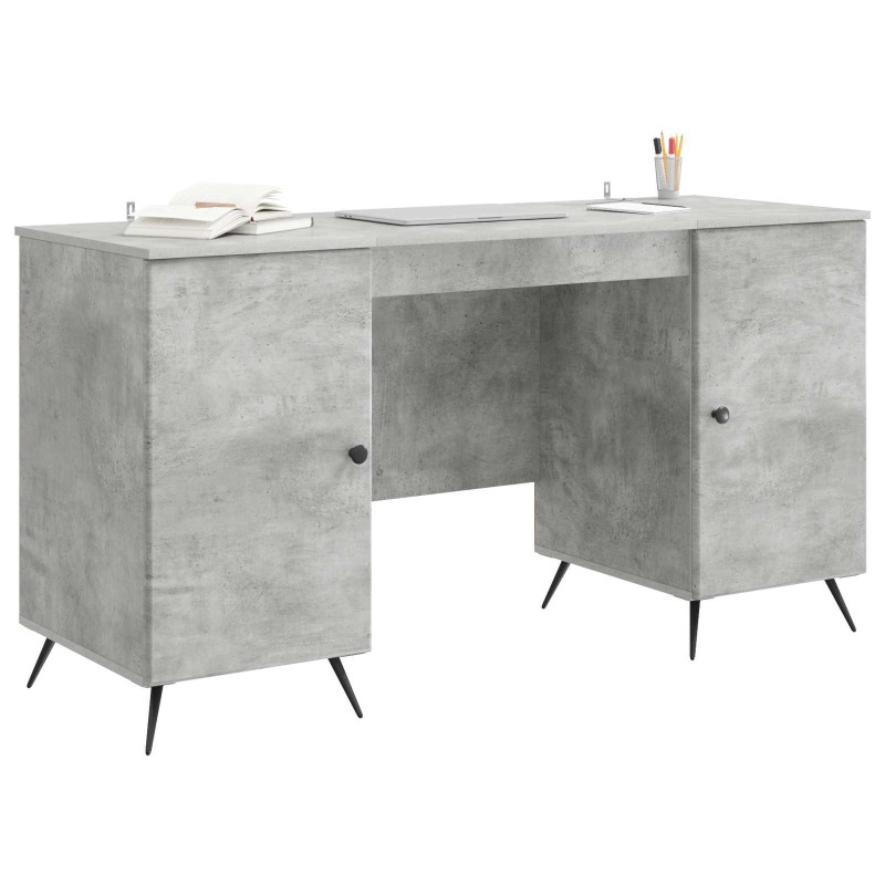vidaXL Γραφείο Γκρι Σκυροδέματος 142,5 x 50 x 75 εκ.