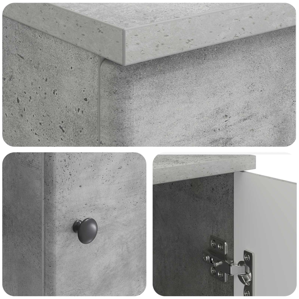 vidaXL Γραφείο Γκρι Σκυροδέματος 142,5 x 50 x 75 εκ.