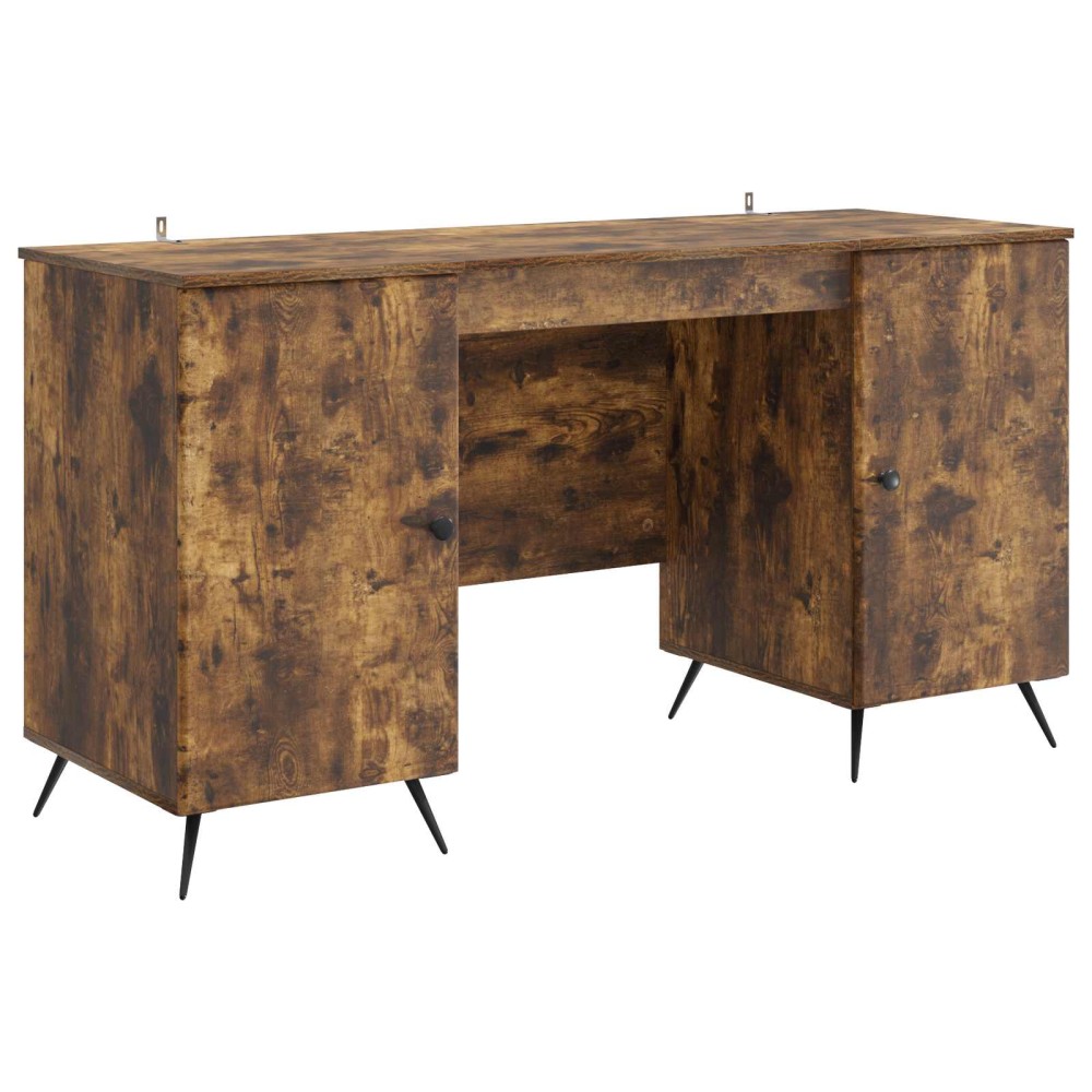 vidaXL Γραφείο Καπνισμένο Ξύλο Δρυός 142,5 x 50 x 75 εκ.