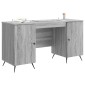 vidaXL Γραφείο Γκρι Sonoma 142,5 x 50 x 75 εκ. Επεξεργασμένο Ξύλο
