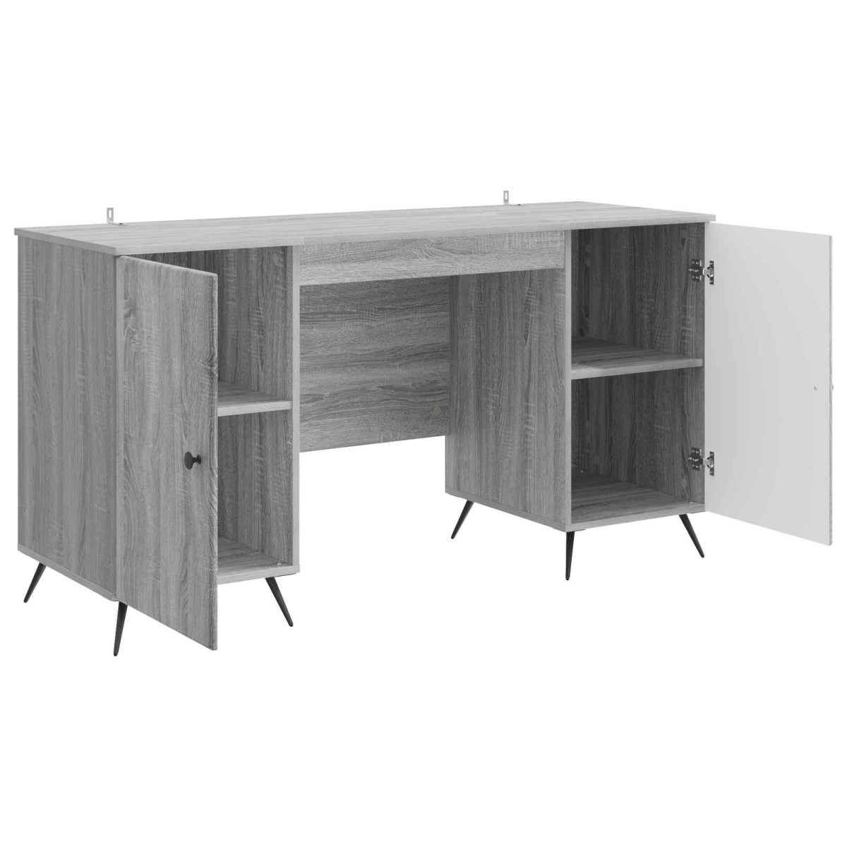 vidaXL Γραφείο Γκρι Sonoma 142,5 x 50 x 75 εκ. Επεξεργασμένο Ξύλο