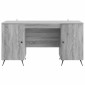 vidaXL Γραφείο Γκρι Sonoma 142,5 x 50 x 75 εκ. Επεξεργασμένο Ξύλο
