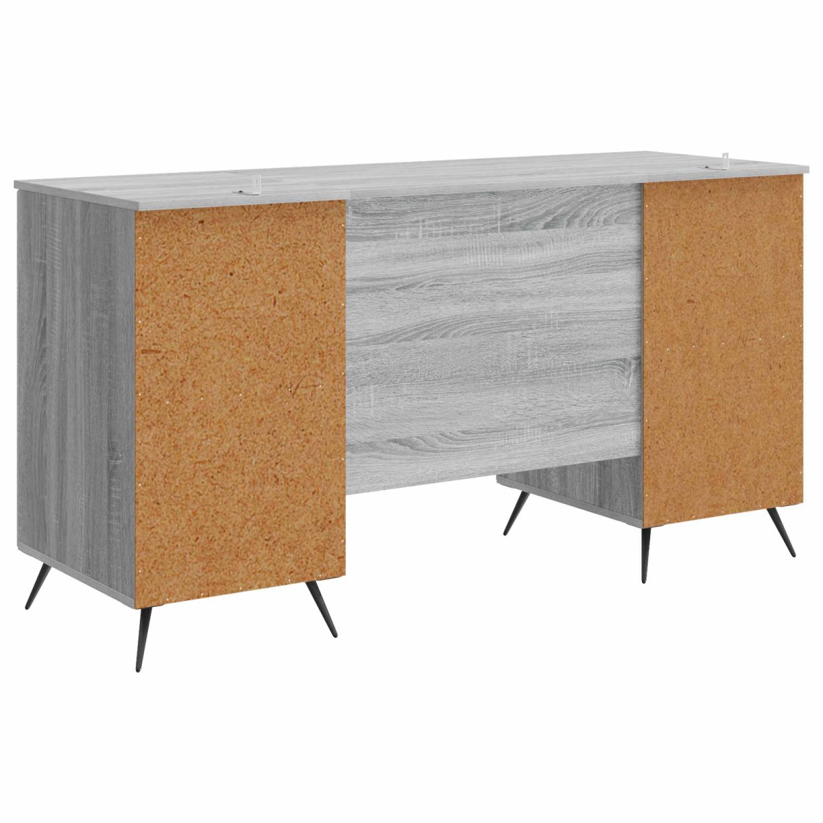 vidaXL Γραφείο Γκρι Sonoma 142,5 x 50 x 75 εκ. Επεξεργασμένο Ξύλο