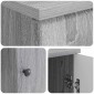 vidaXL Γραφείο Γκρι Sonoma 142,5 x 50 x 75 εκ. Επεξεργασμένο Ξύλο