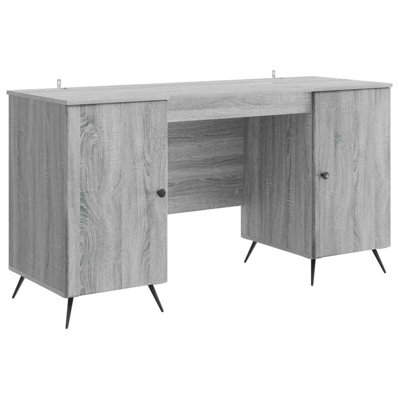 vidaXL Γραφείο Γκρι Sonoma 142,5 x 50 x 75 εκ. Επεξεργασμένο Ξύλο