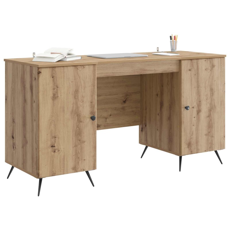 vidaXL Γραφείο Artisan Δρυς 142,5 x 50 x 75 εκ. Επεξεργασμένο Ξύλο