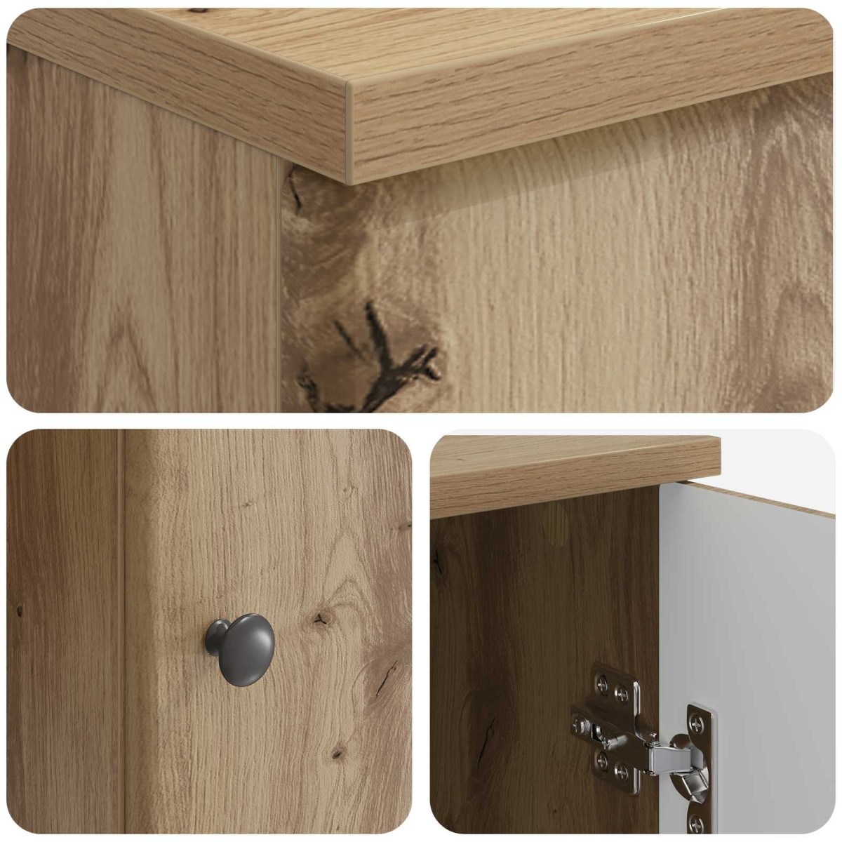vidaXL Γραφείο Artisan Δρυς 142,5 x 50 x 75 εκ. Επεξεργασμένο Ξύλο