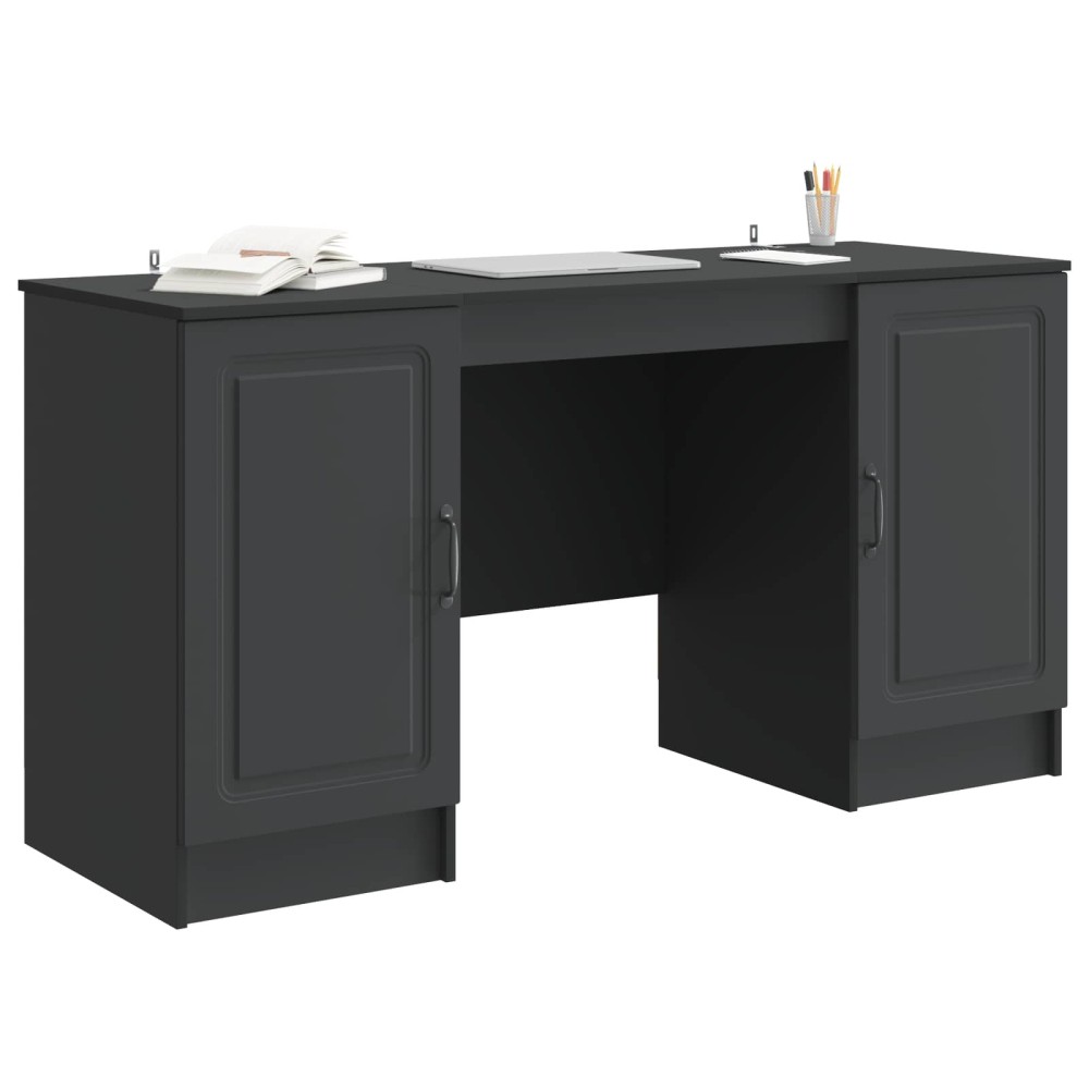 vidaXL Γραφείο Μαύρο 142,5 x 50 x 75 εκ. Επεξεργασμένο Ξύλο