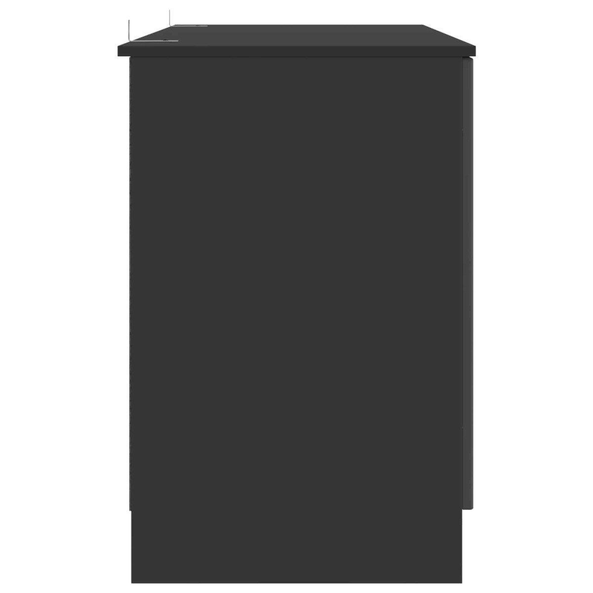 vidaXL Γραφείο Μαύρο 142,5 x 50 x 75 εκ. Επεξεργασμένο Ξύλο