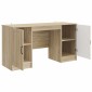 vidaXL Γραφείο Sonoma Δρυς 142,5 x 50 x 75 εκ. Επεξεργασμένο Ξύλο