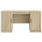 vidaXL Γραφείο Sonoma Δρυς 142,5 x 50 x 75 εκ. Επεξεργασμένο Ξύλο