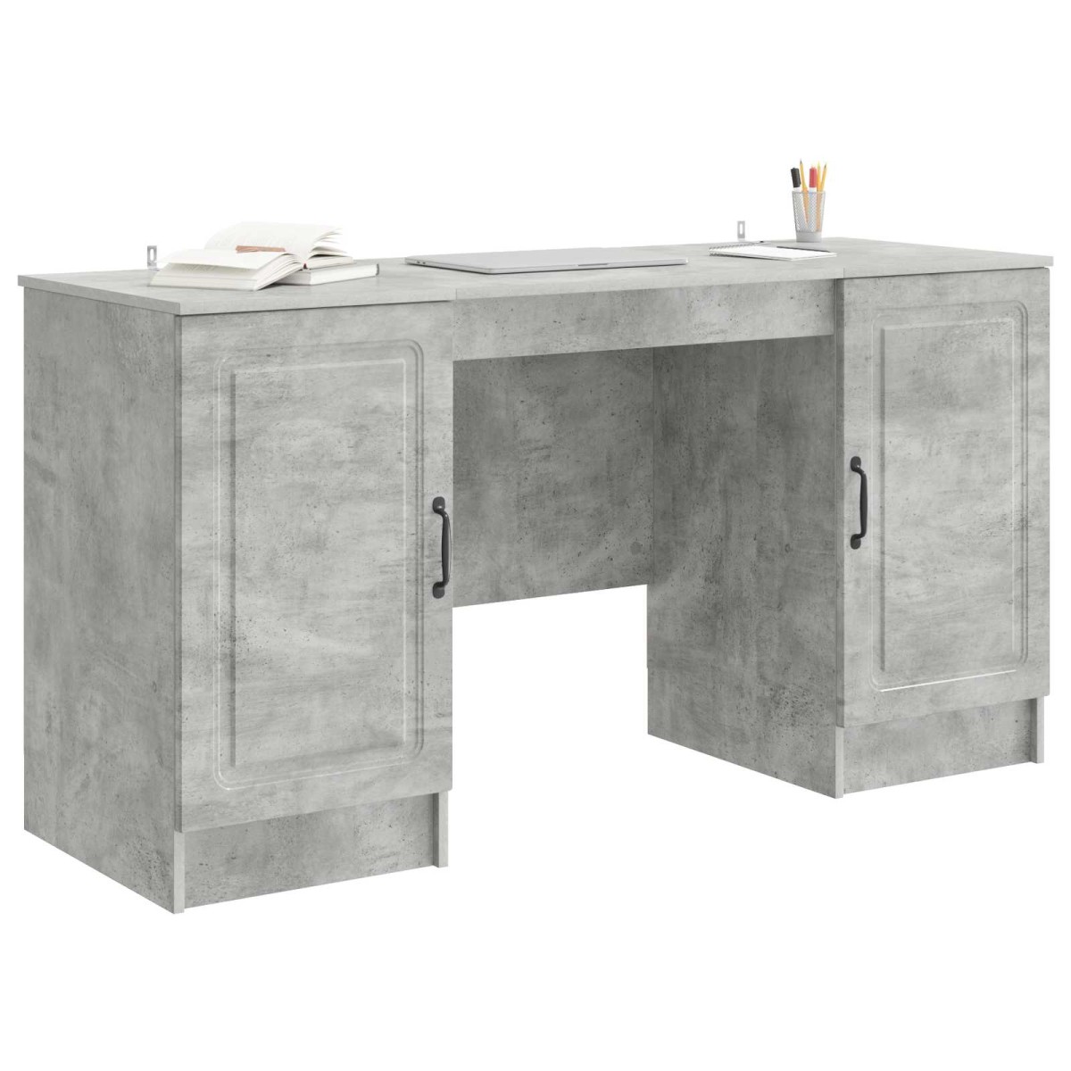 vidaXL Γραφείο Γκρι Σκυροδέματος 142,5 x 50 x 75 εκ.