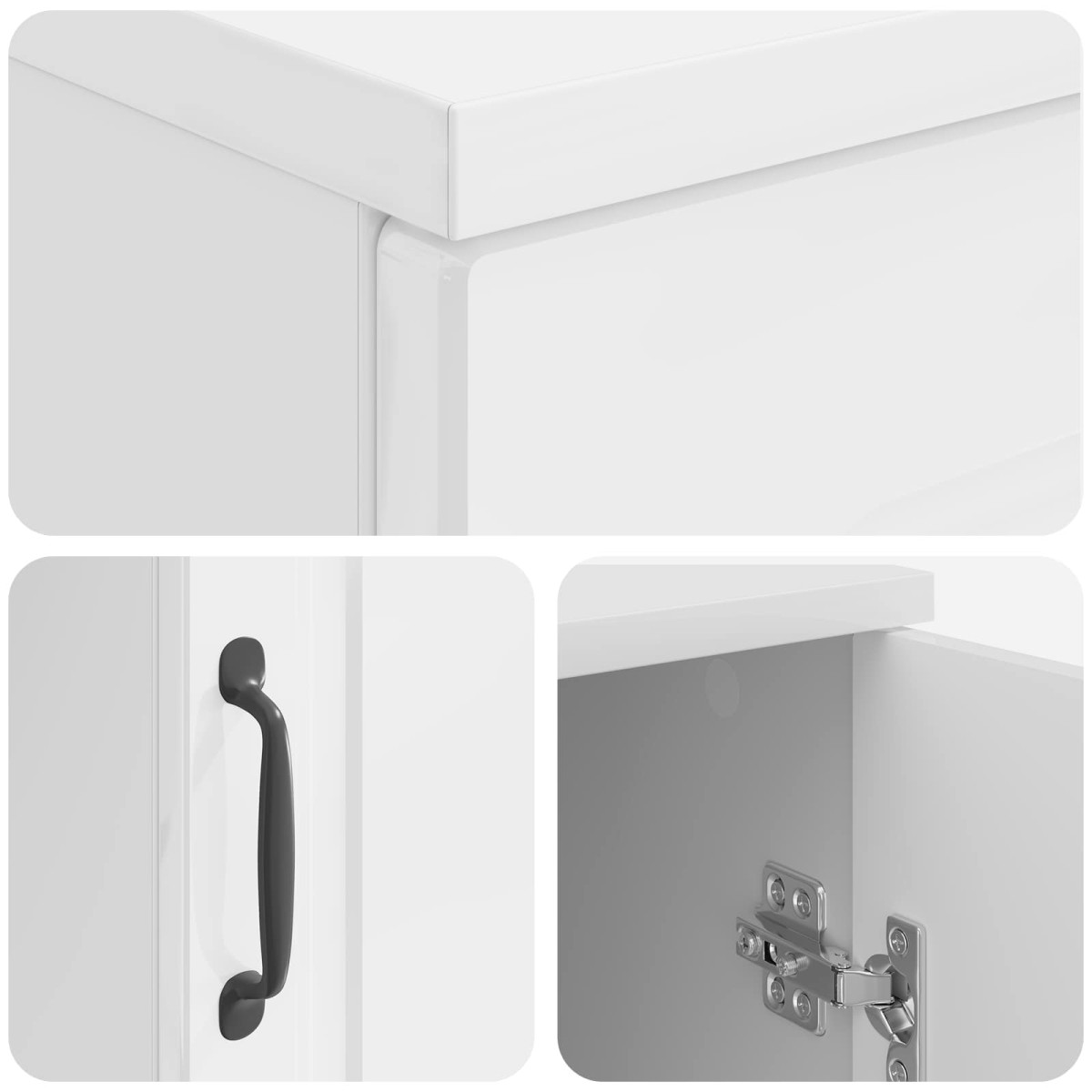 vidaXL Γραφείο Γυαλιστερό Λευκό 142,5 x 50 x 75 εκ. Επεξεργασμένο Ξύλο