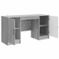vidaXL Γραφείο Γκρι Sonoma 142,5 x 50 x 75 εκ. Επεξεργασμένο Ξύλο