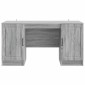 vidaXL Γραφείο Γκρι Sonoma 142,5 x 50 x 75 εκ. Επεξεργασμένο Ξύλο