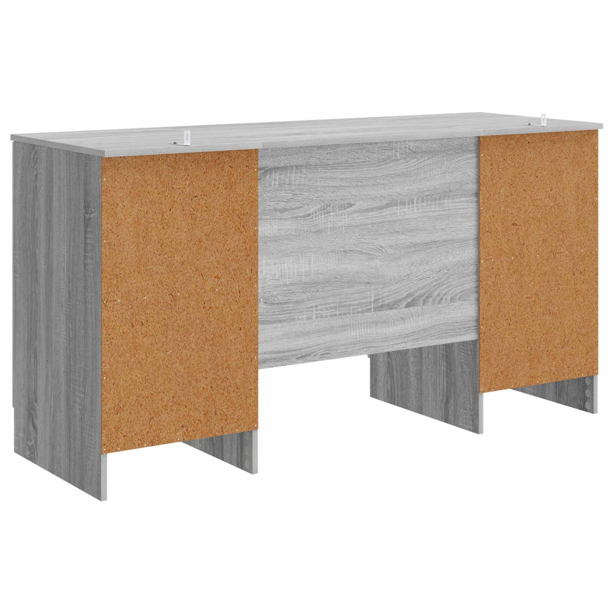 vidaXL Γραφείο Γκρι Sonoma 142,5 x 50 x 75 εκ. Επεξεργασμένο Ξύλο