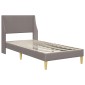vidaXL Σκελετός κρεβατιού με στρώμα Taupe 80x 200 εκ. Πολυεστέρας