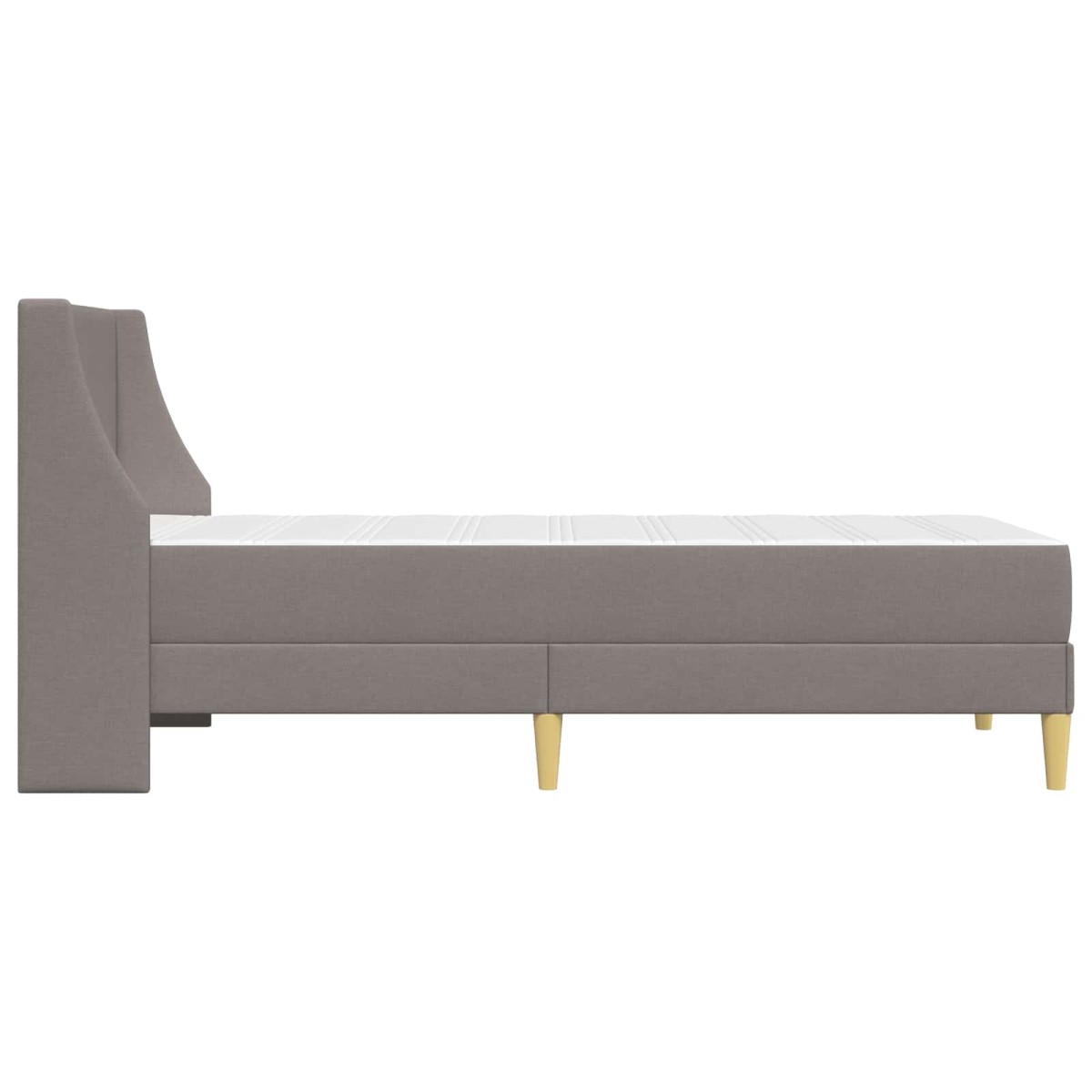 vidaXL Σκελετός κρεβατιού με στρώμα Taupe 80x 200 εκ. Πολυεστέρας