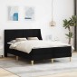 vidaXL Σκελετός κρεβατιού με στρώμα Μαύρο 120 x 190 cm Πολυεστέρας
