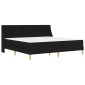 vidaXL Σκελετός κρεβατιού με στρώμα Μαύρο 180 x 200 cm Πολυεστέρας