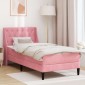 vidaXL Σκελετός κρεβατιού με στρώμα με στρώμα Ροζ 80 x 200 cm Βελούδο