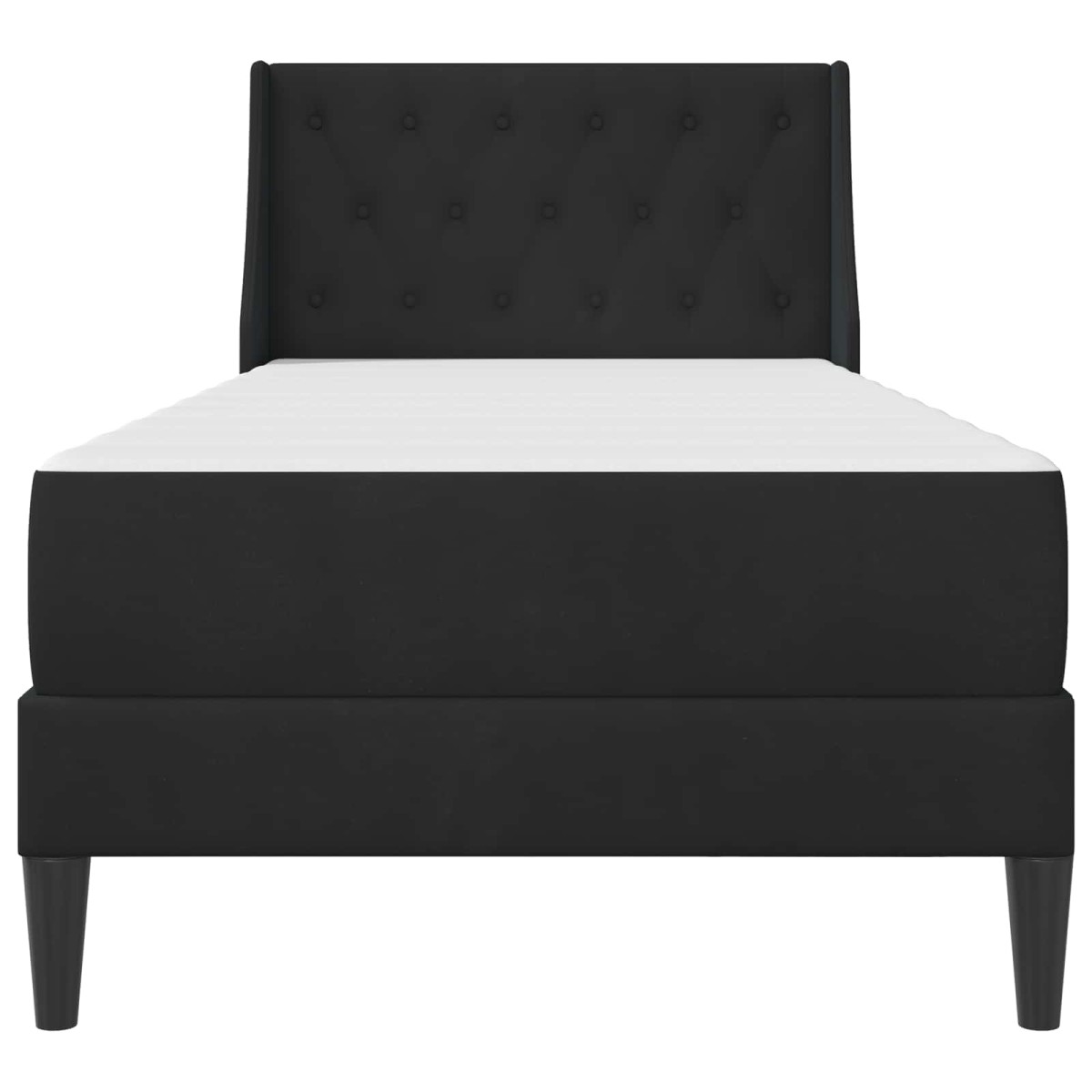 vidaXL Σκελετός κρεβατιού με στρώμα Μαύρο 90 x 190 cm Βελούδο