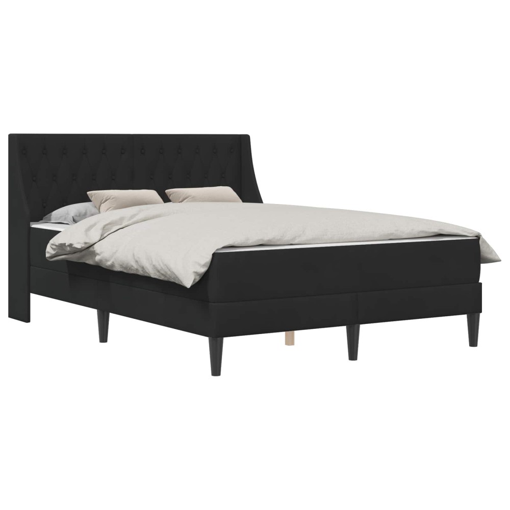 vidaXL Σκελετός κρεβατιού με στρώμα Μαύρο 120 x 190 cm Βελούδο