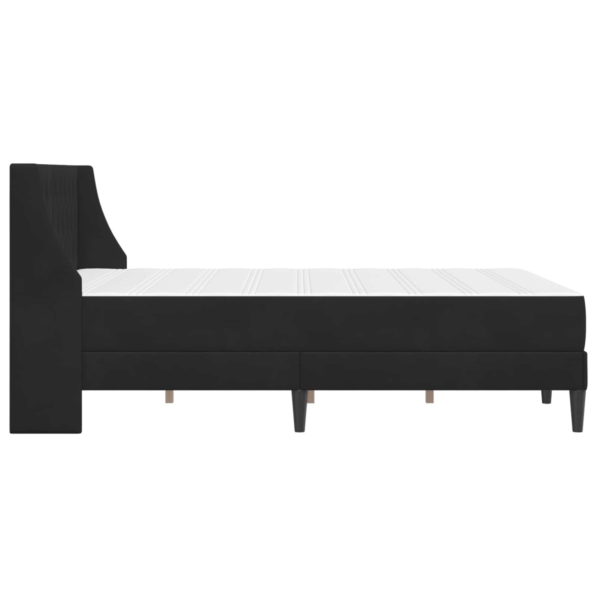 vidaXL Σκελετός κρεβατιού με στρώμα Μαύρο 140 x 190 cm Βελούδο
