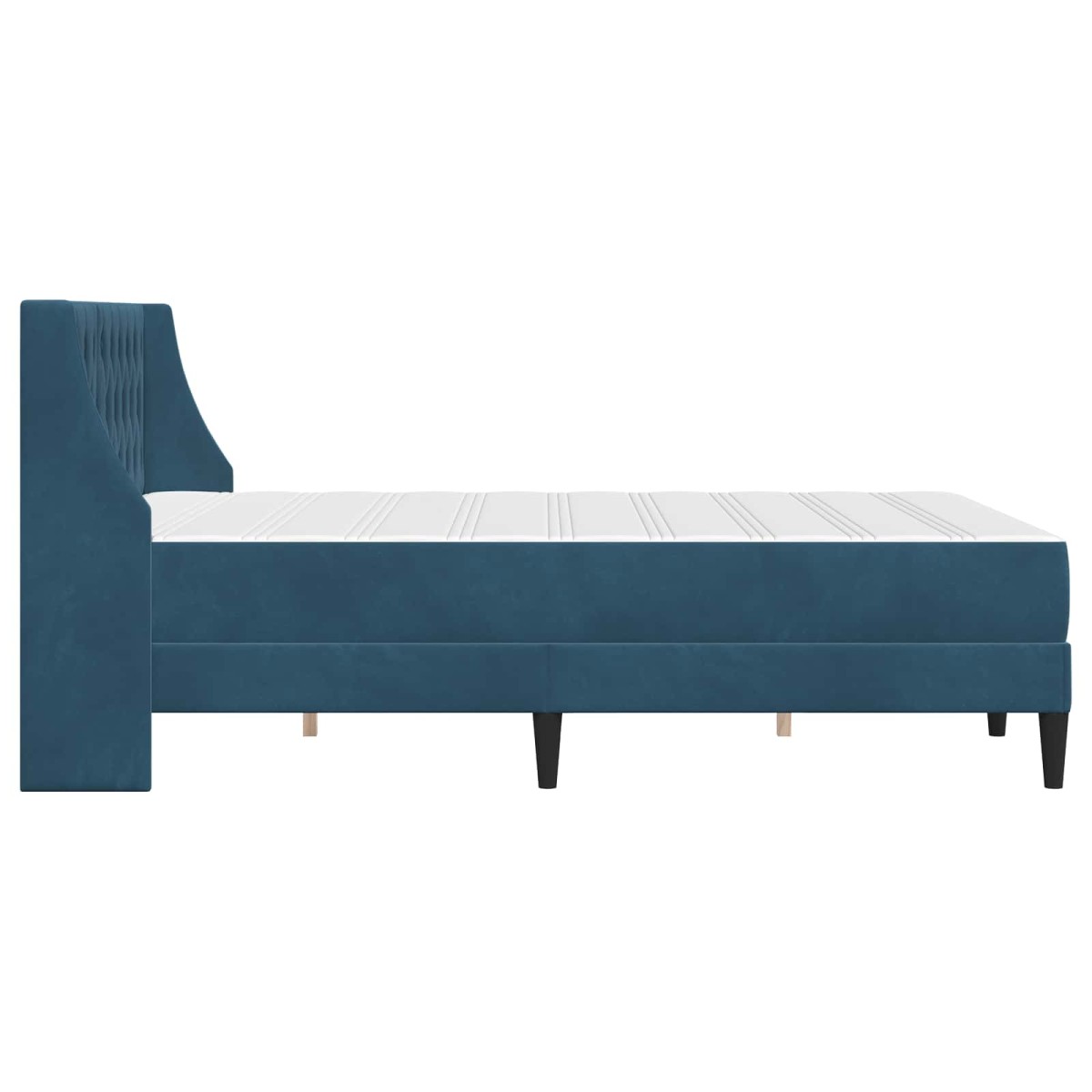 vidaXL Σκελετός κρεβατιού με στρώμα Μπλε 140 x 190 cm Βελούδο