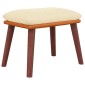 vidaXL Υποπόδιο Κρεμ 45x29,5x35 εκ. Ύφασμα & Συνθετικό Δέρμα