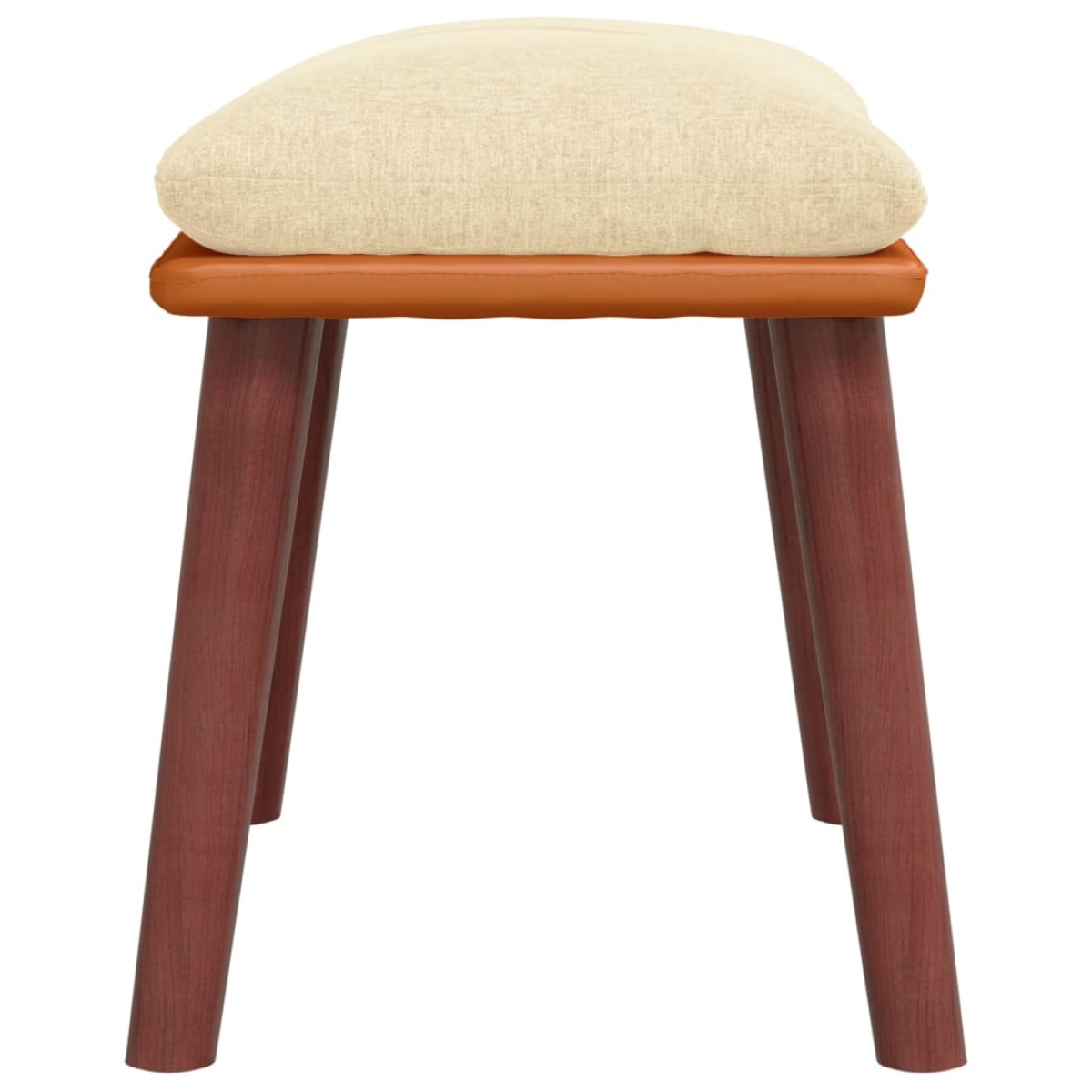 vidaXL Υποπόδιο Κρεμ 45x29,5x35 εκ. Ύφασμα & Συνθετικό Δέρμα
